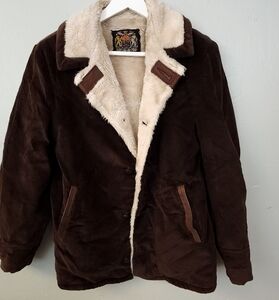 Vintage Brown Corduroy Jacket with Cream Lining